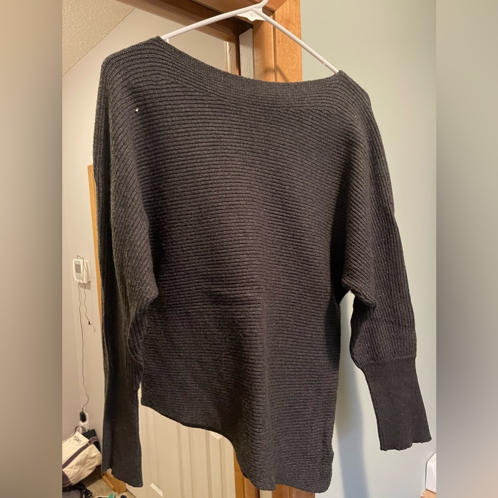 Asymmetrical boatneck sweater